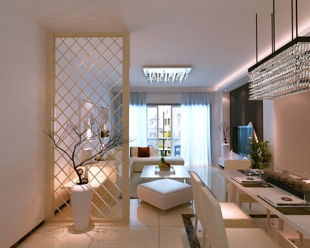 Перегородка для зонирования кухни и гостиной