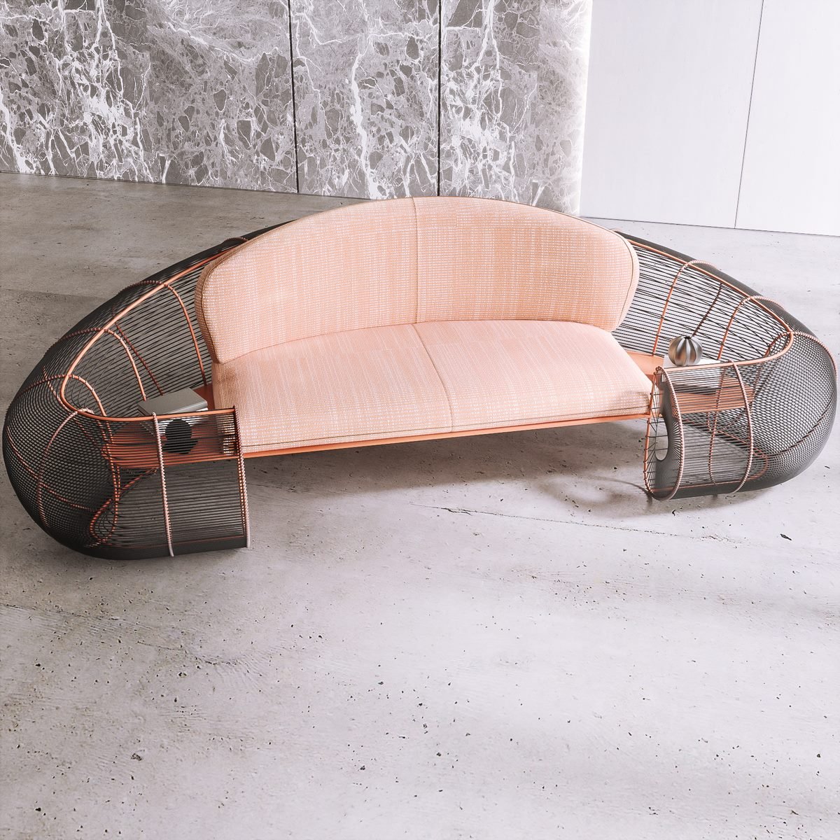 Каркас изогнутого дивана