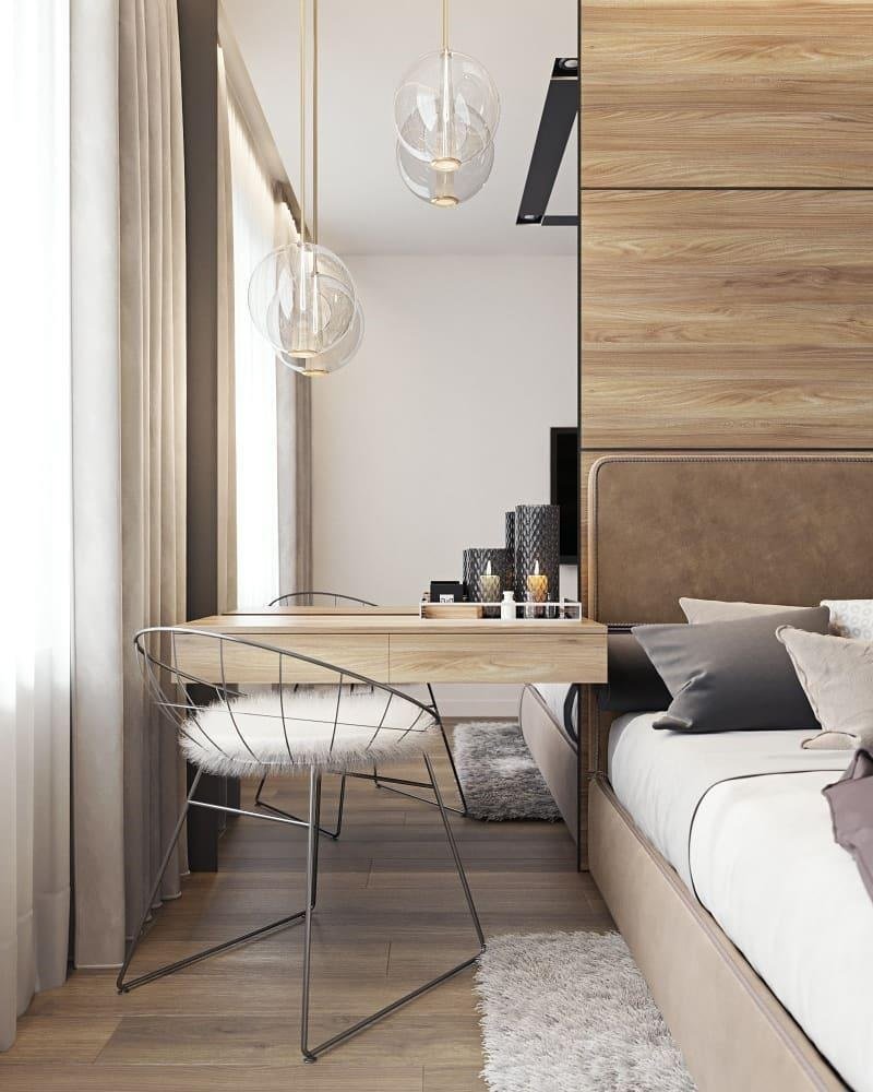 Спальня Минимализм с туалетным столиком