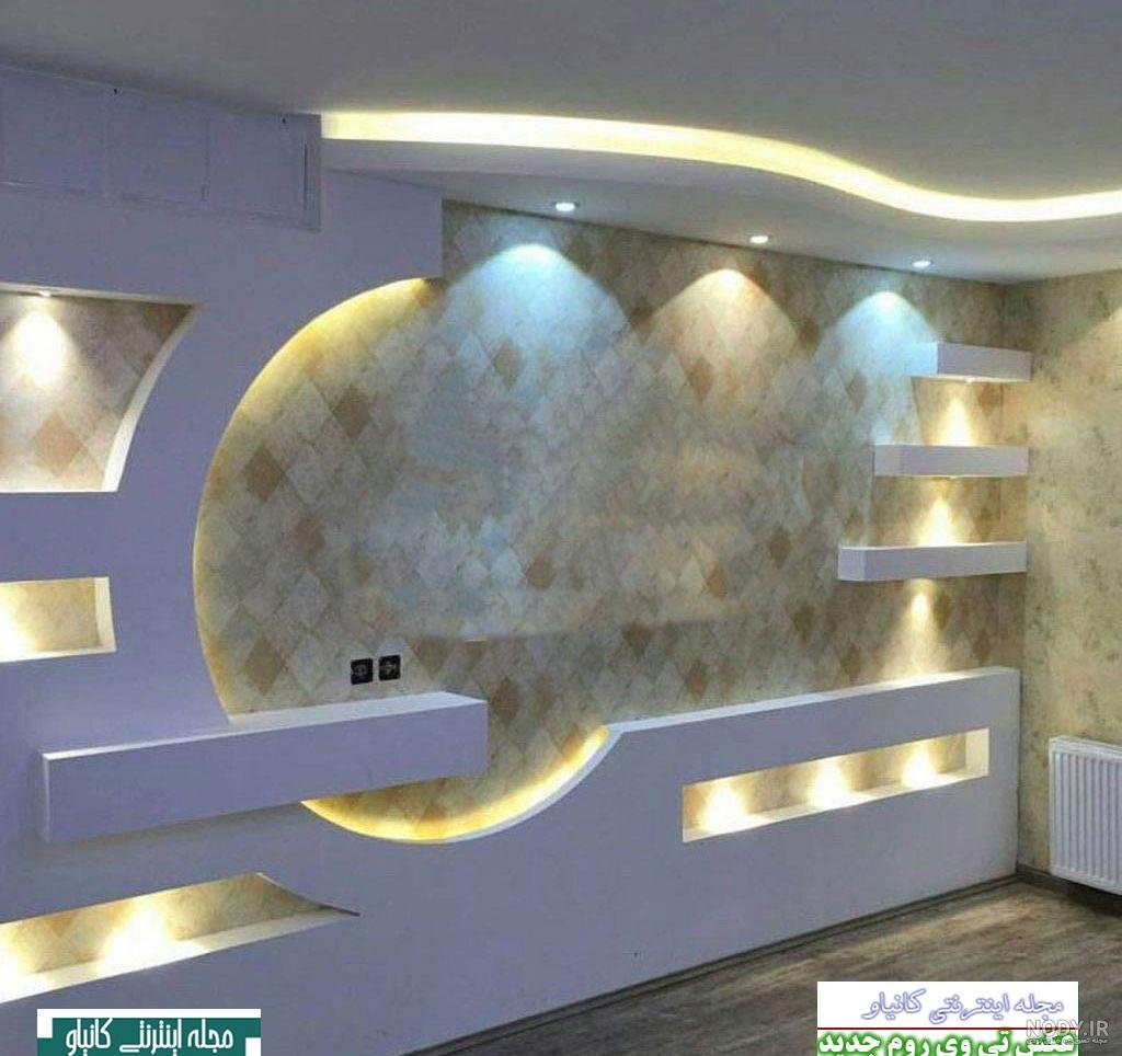 Фигуры из гипсокартона на стене