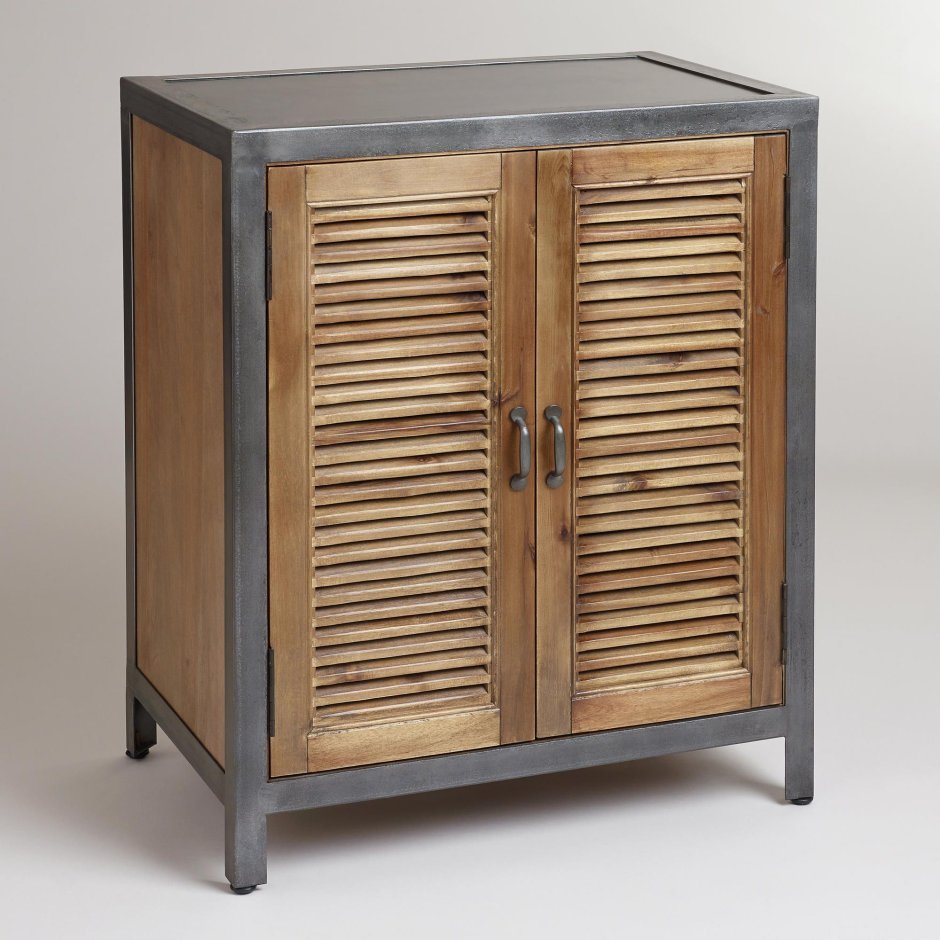 Шкаф с жалюзийными дверцами в стиле лофт