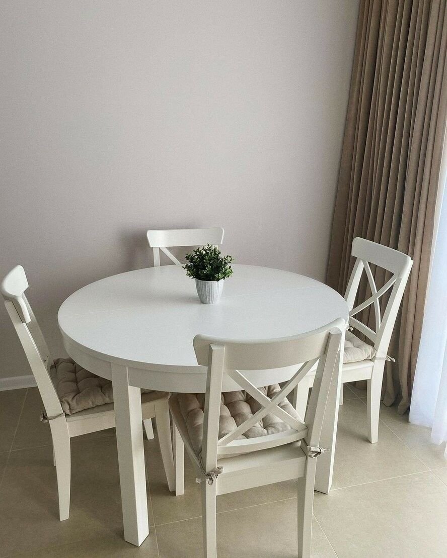 Стол БЬЮРСТА икеа белый