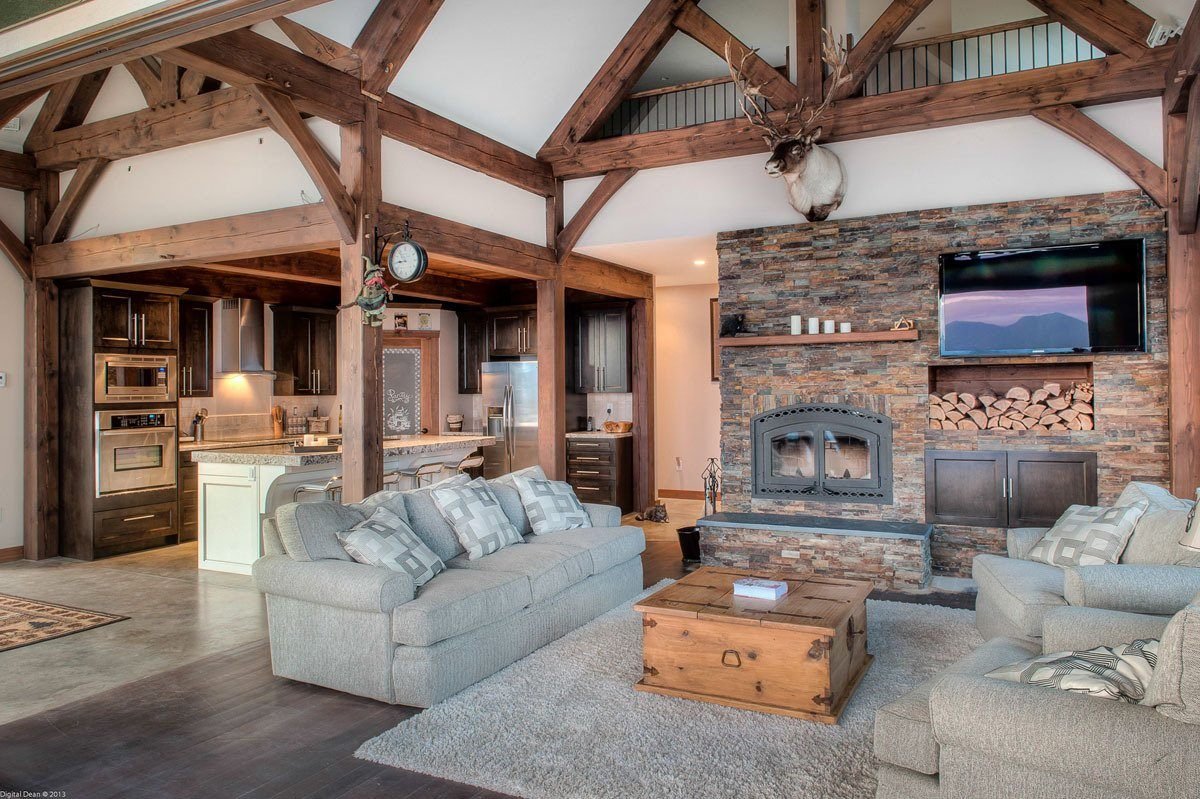 Стиль Тимбер спальня