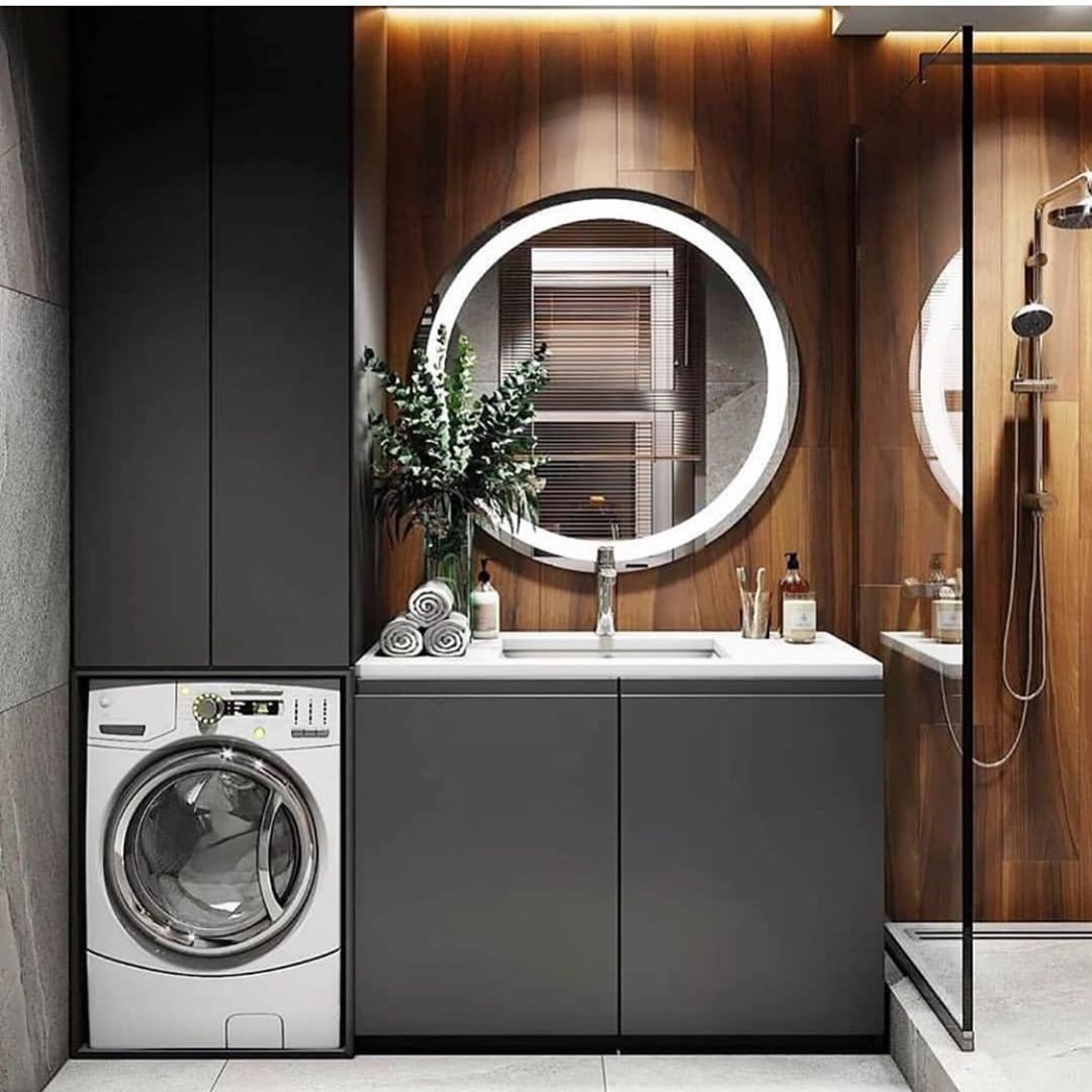 Стиралка в шкафу