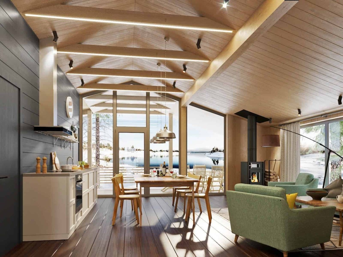 Каркасный дом внутри отделка