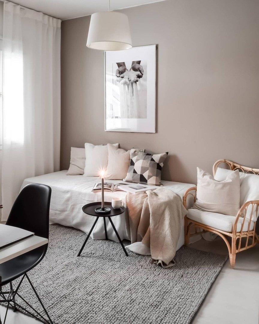 Бежевый Скандинавский интерьер