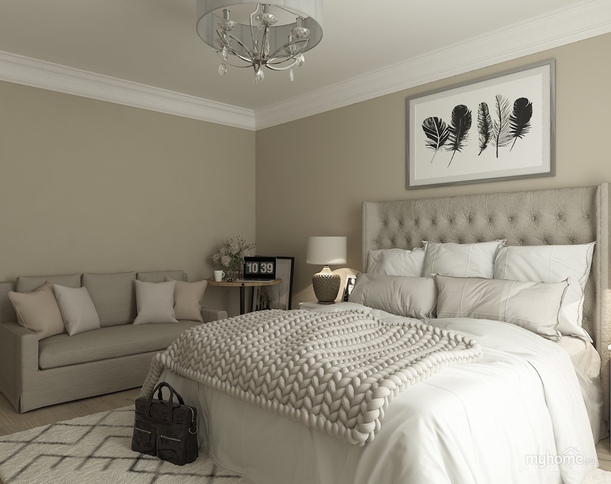 Бежево серые стены