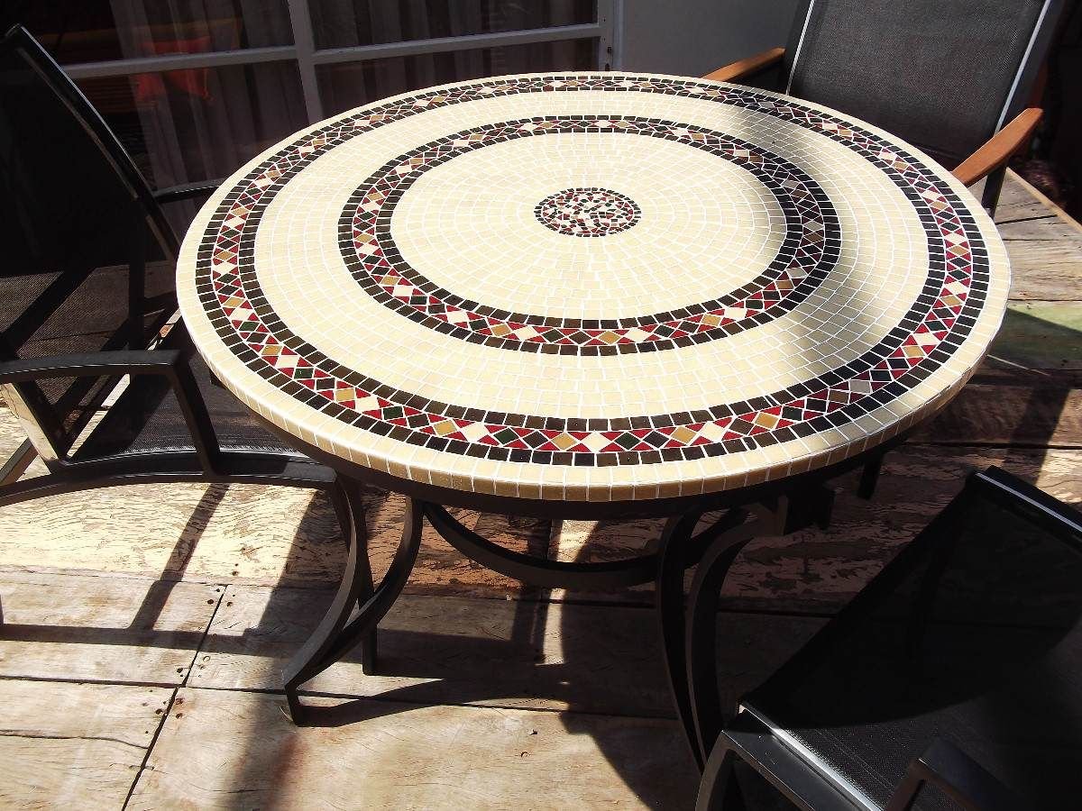 Столик мозаика круглый