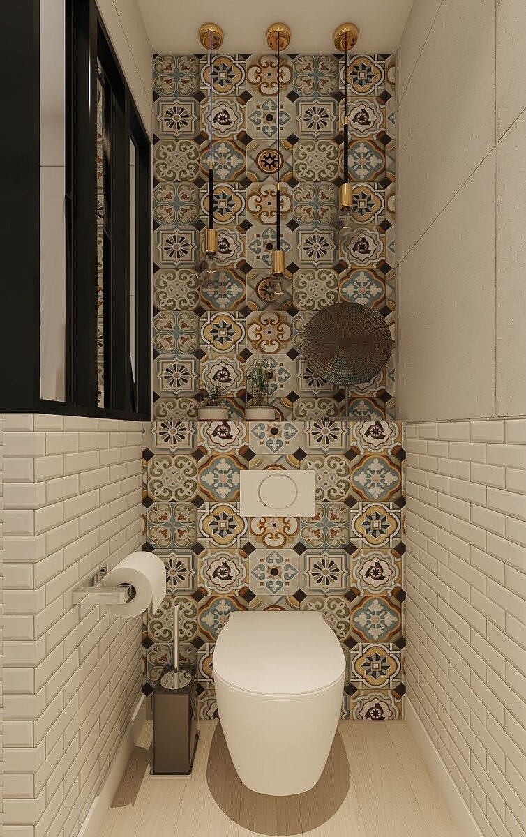 Необычный декор туалета