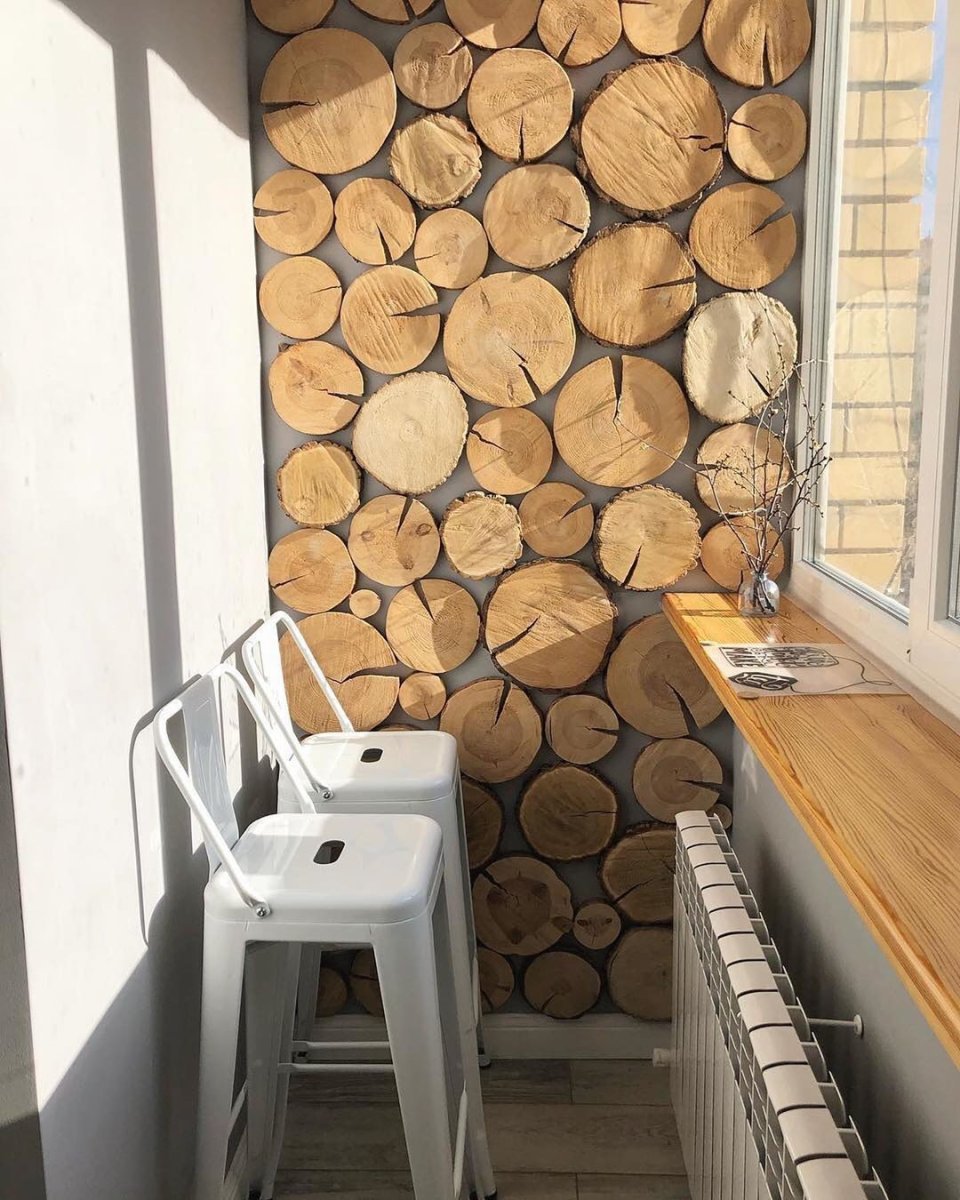 Спилы дерева для декора своими руками для лоджии