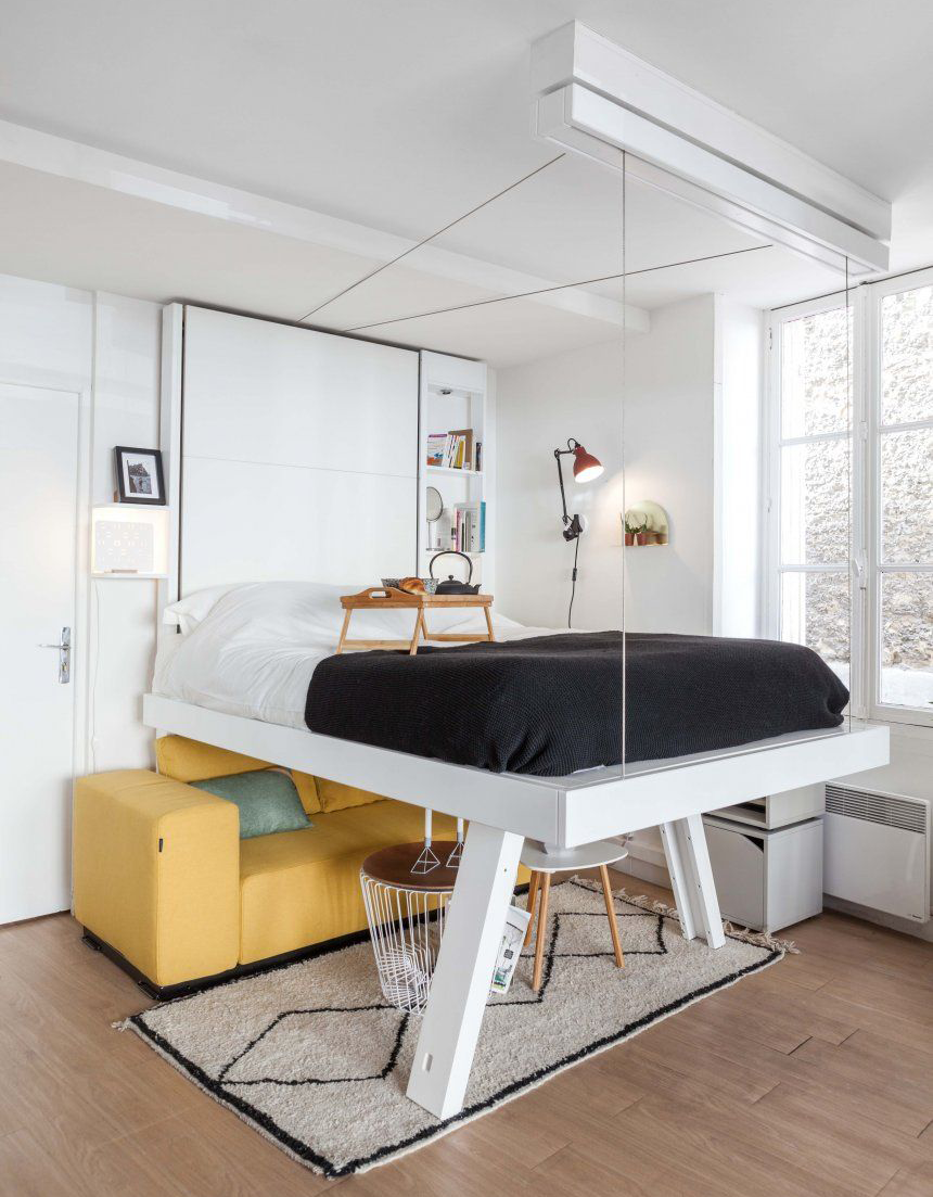 Кровать подвесная к стене