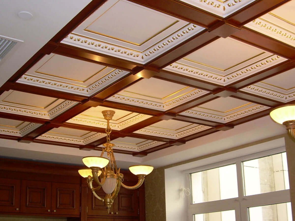 Кессонные дубовые потолки