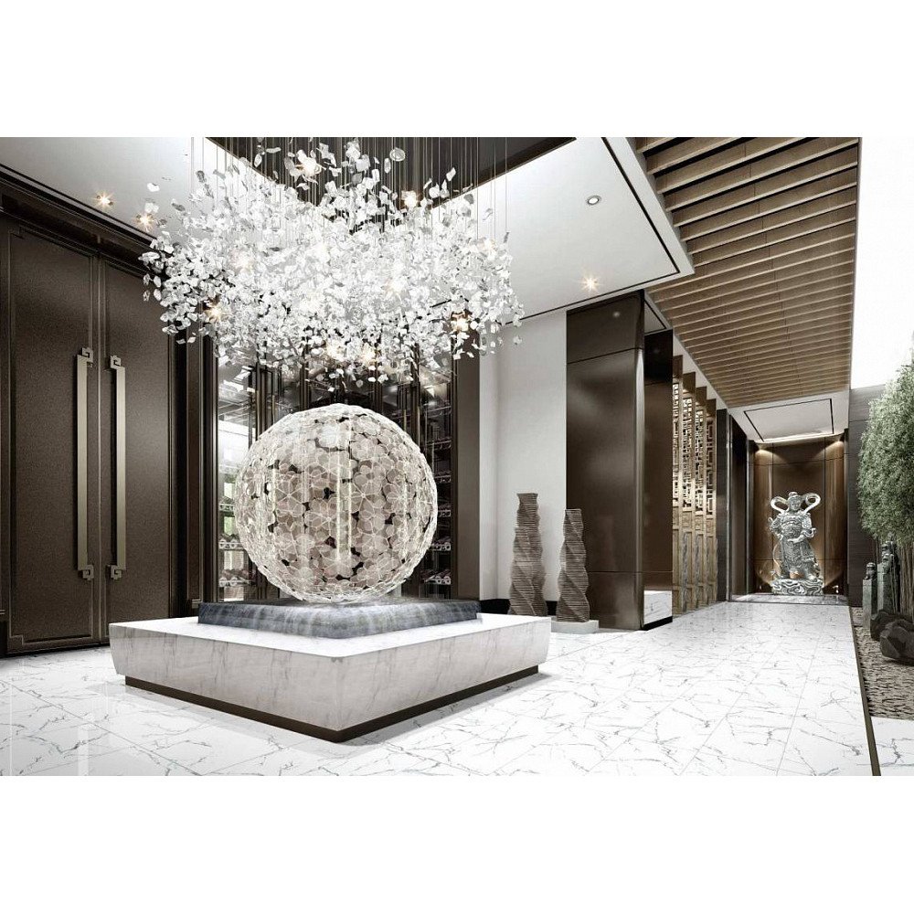 Виниловая плитка (замковая) Royce Qvadro QV-608 мрамор Блисс