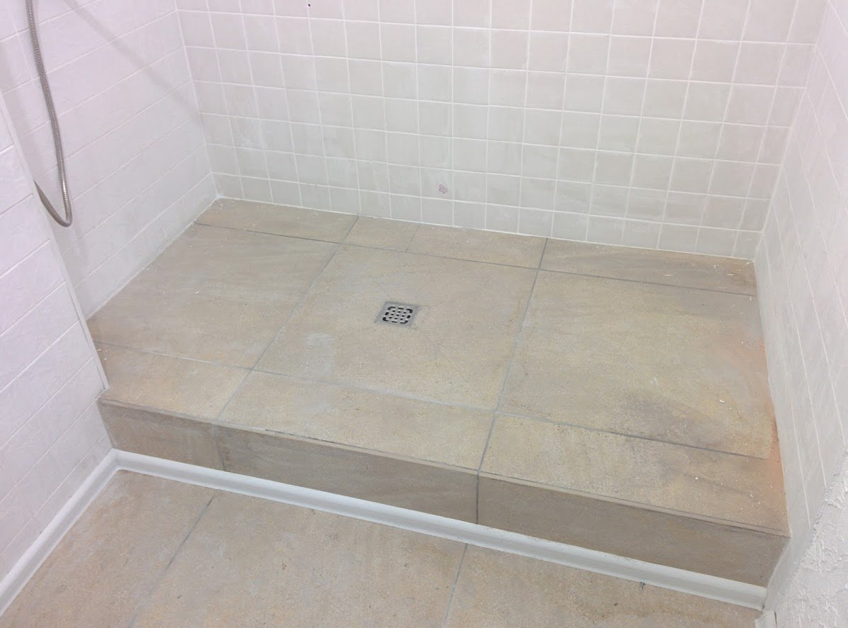 Поддон для душа из плитки 60х60
