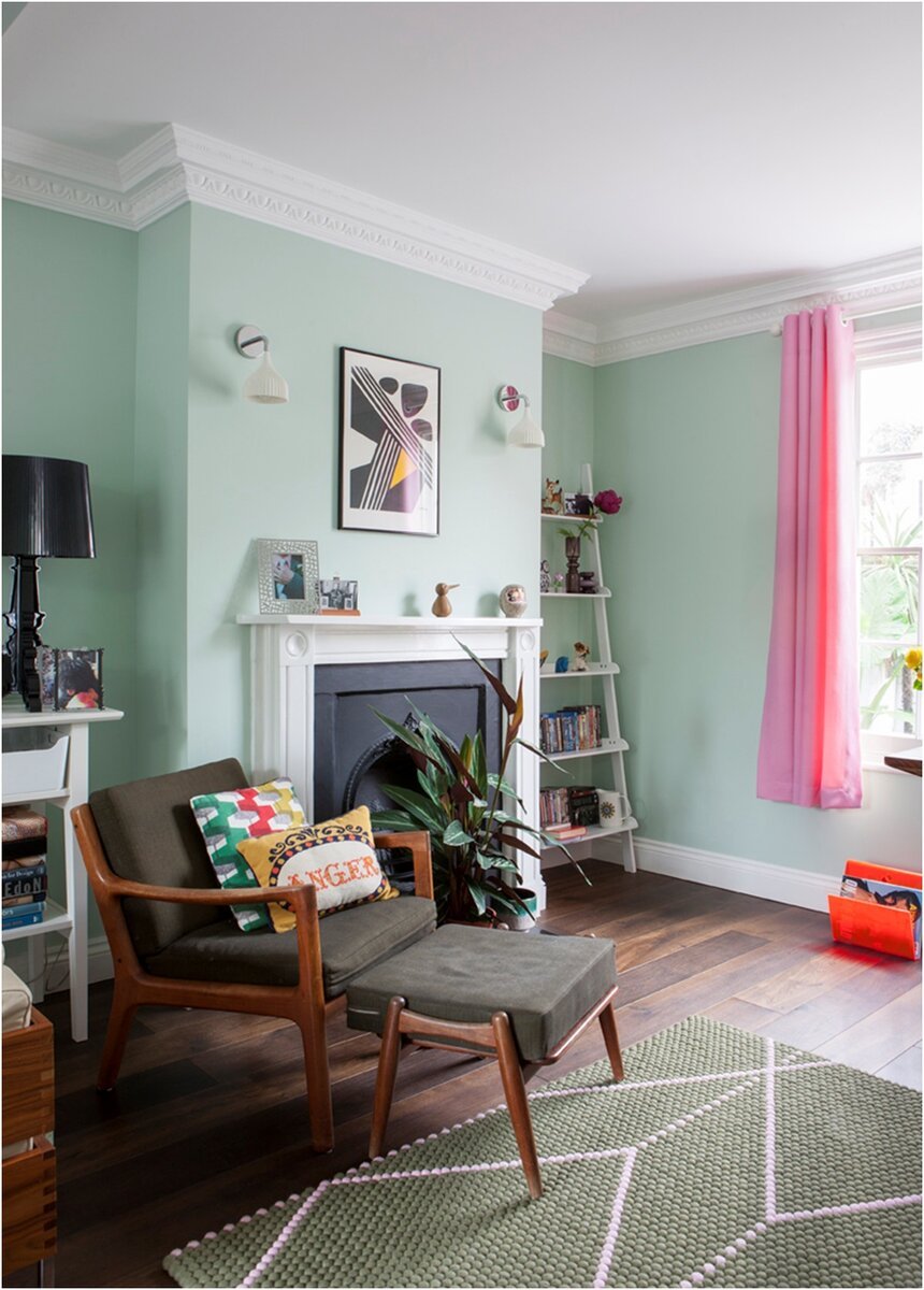 Мятный цвет в интерьере