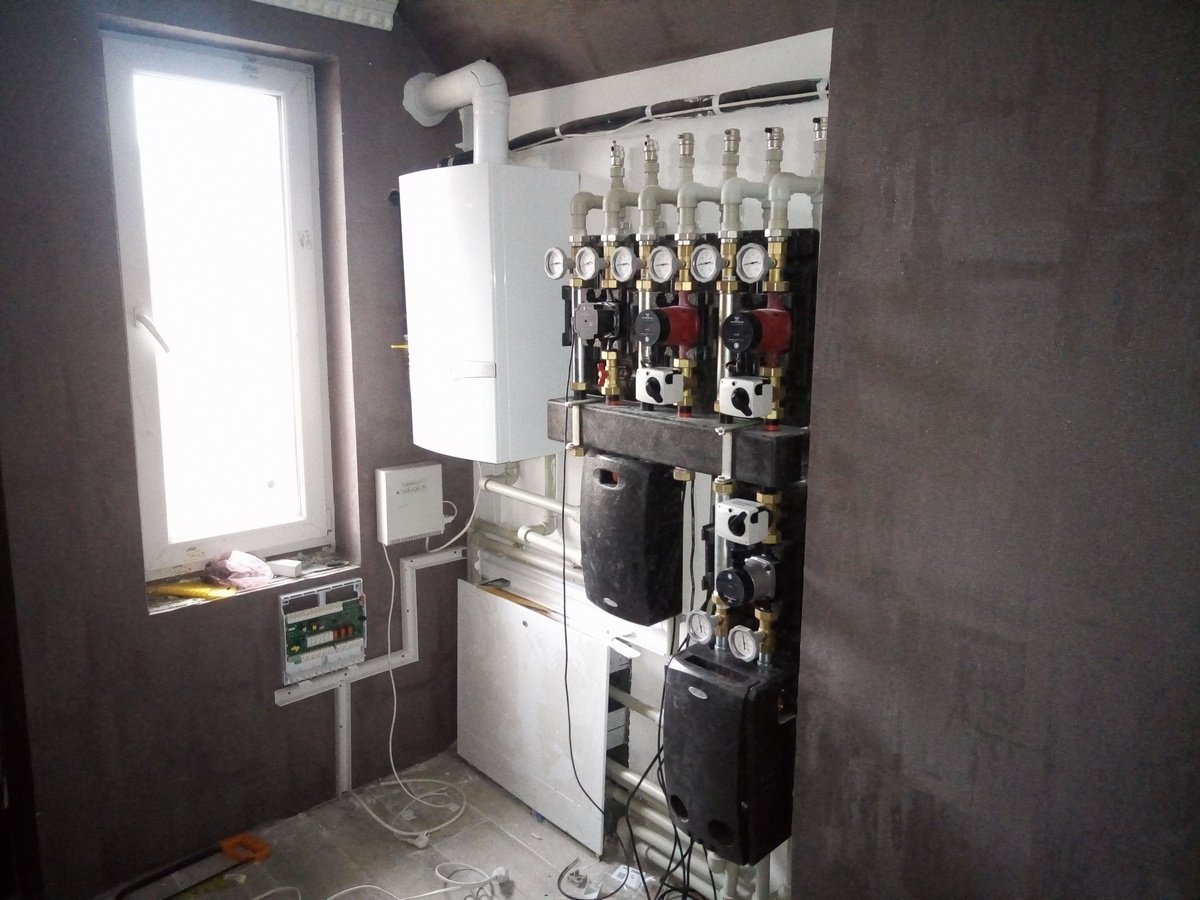 Интерьер бойлерной в частном