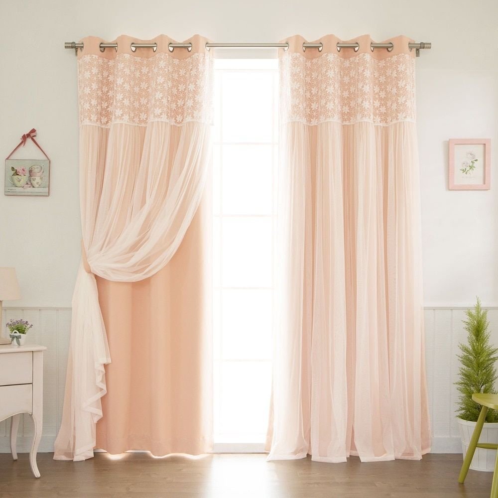 Занавески тюль сверху портьер