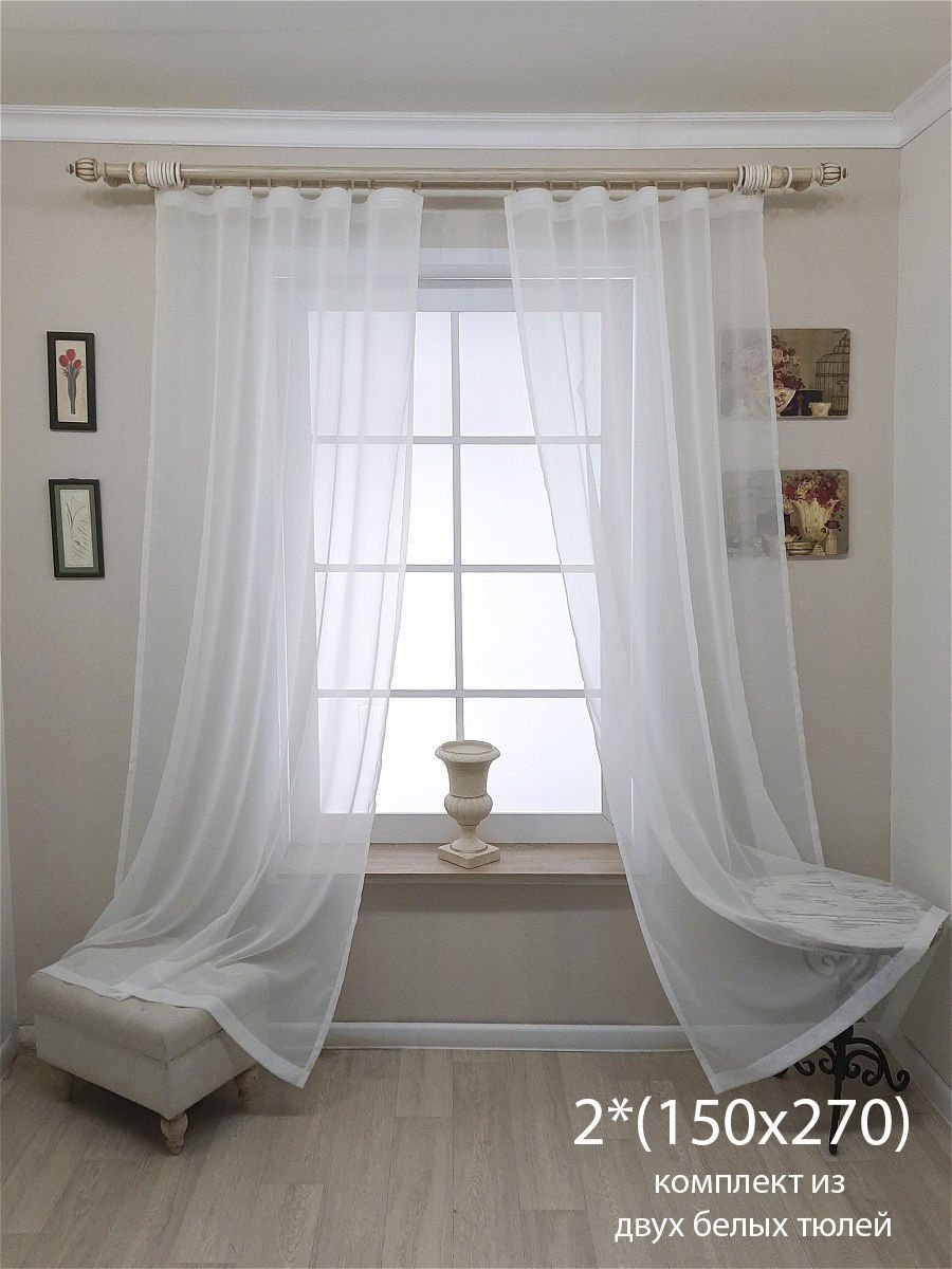 Шторы тюль два в одном