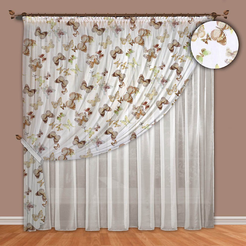 Комплект штор РЕАЛТЕКС R 270х240 см вуаль белая