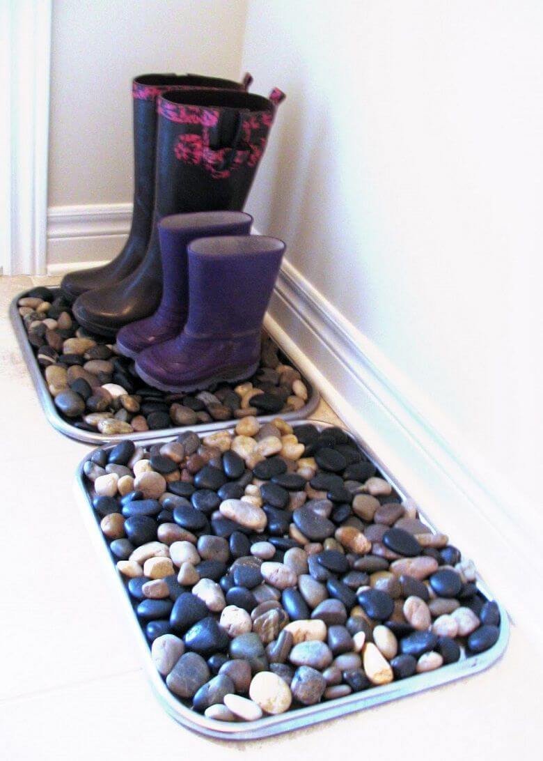 Морские камушки в интерьере