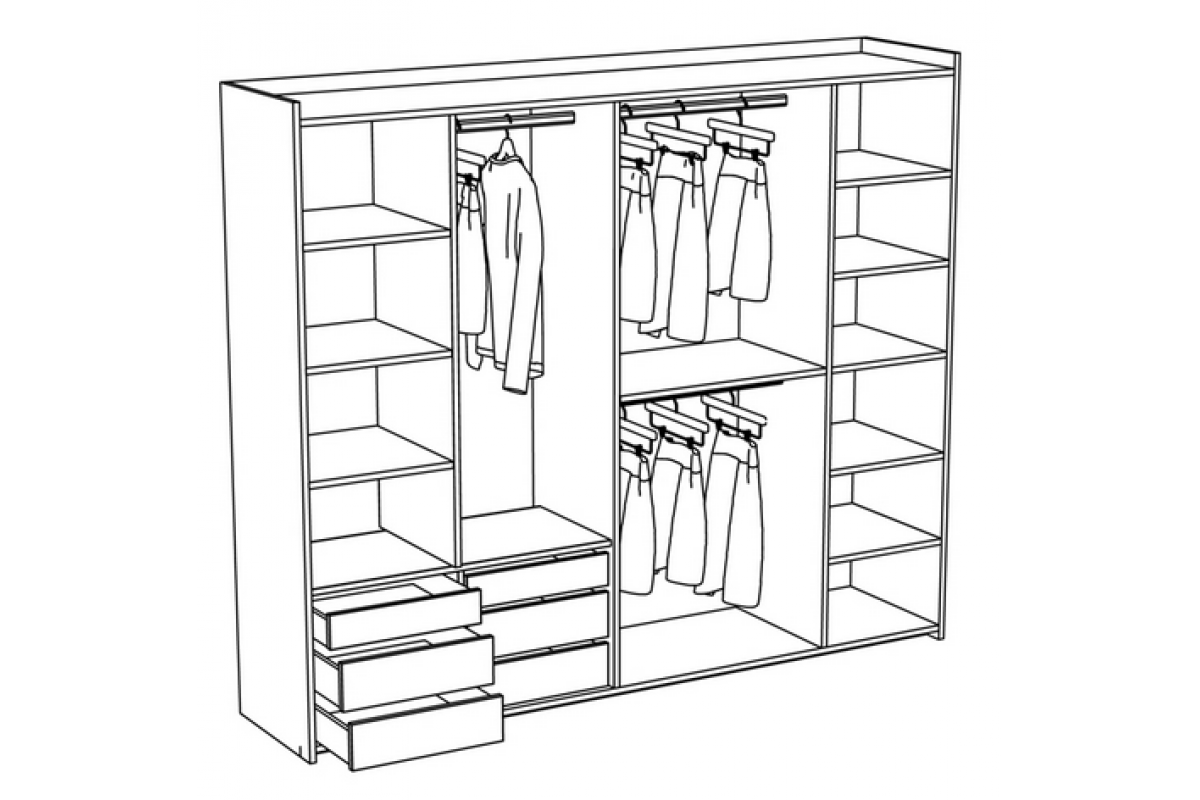 Наполнение шкафа 1800х2600