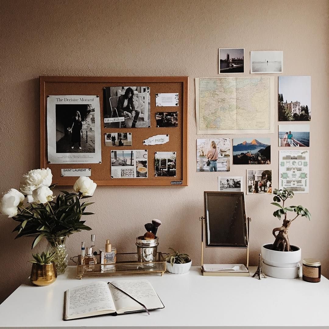 Пробковая доска в интерьере