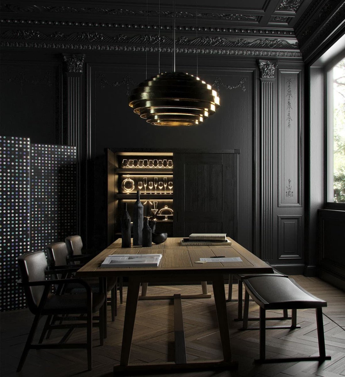 Черный интерьер