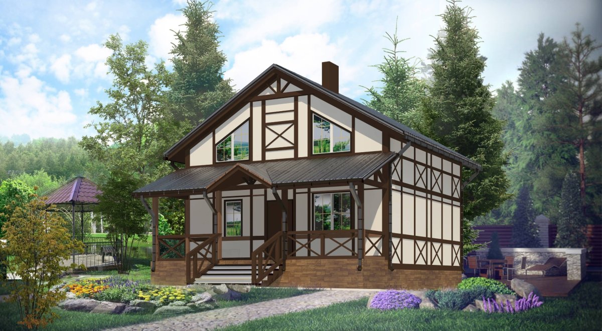 Терраса Шале фахверк