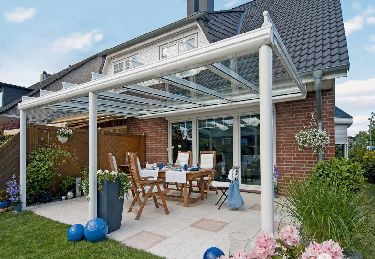 Навес для террасы из поликарбоната