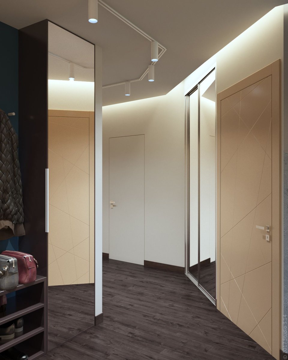 Линейные светильники в прихожей