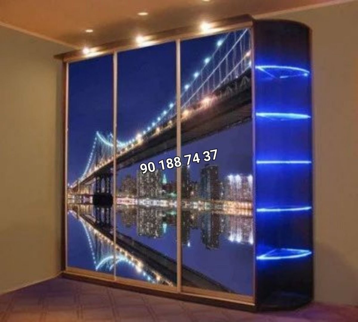 Шкаф купе с подсветкой