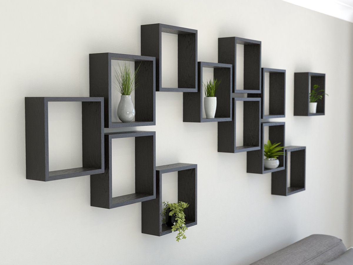 Квадратные полки на стену