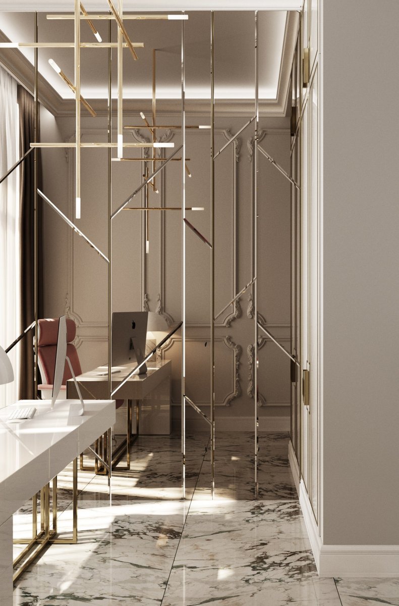 Зеркальное панно на стену в прихожей