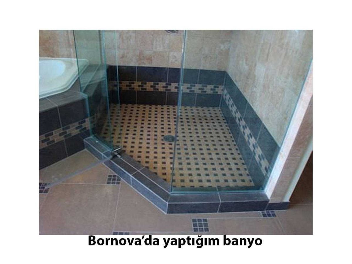 Душевые поддоны из плитки с бортиком