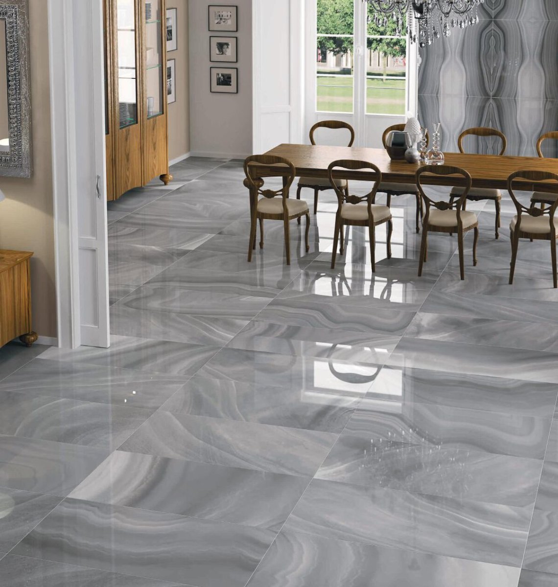 Керамогранит Ceracasa Solei deco Pulido Grey 49,1x98,2