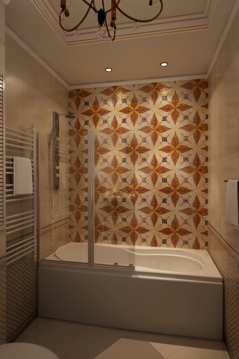 Декор из плитки в ванной комнате