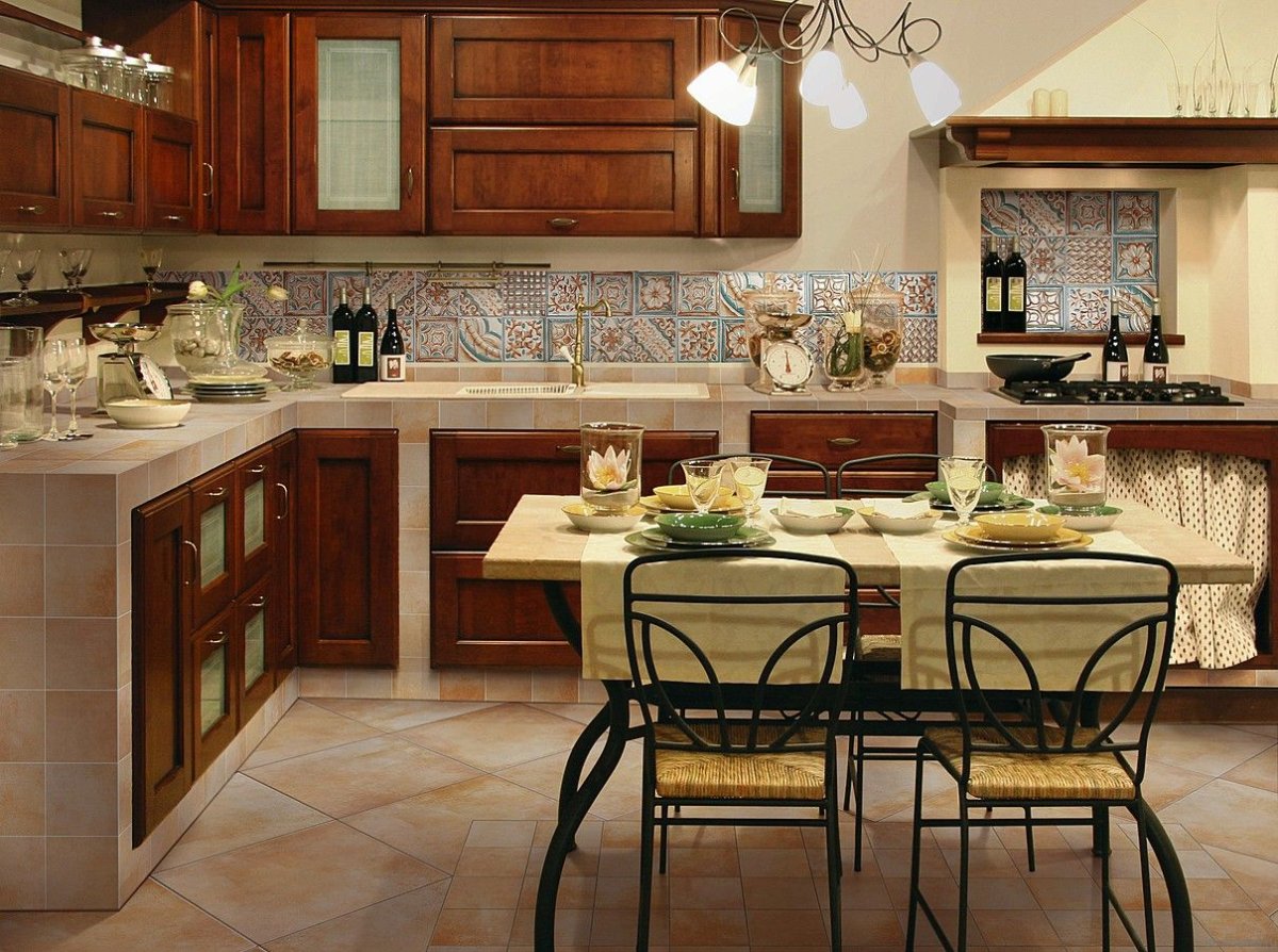 Фартук для кухни в итальянском стиле