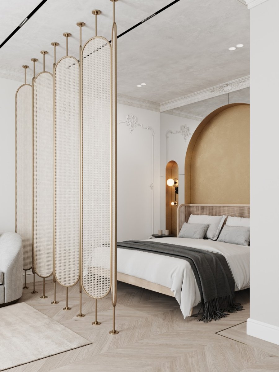 Зеркальная перегородка для зонирования комнаты