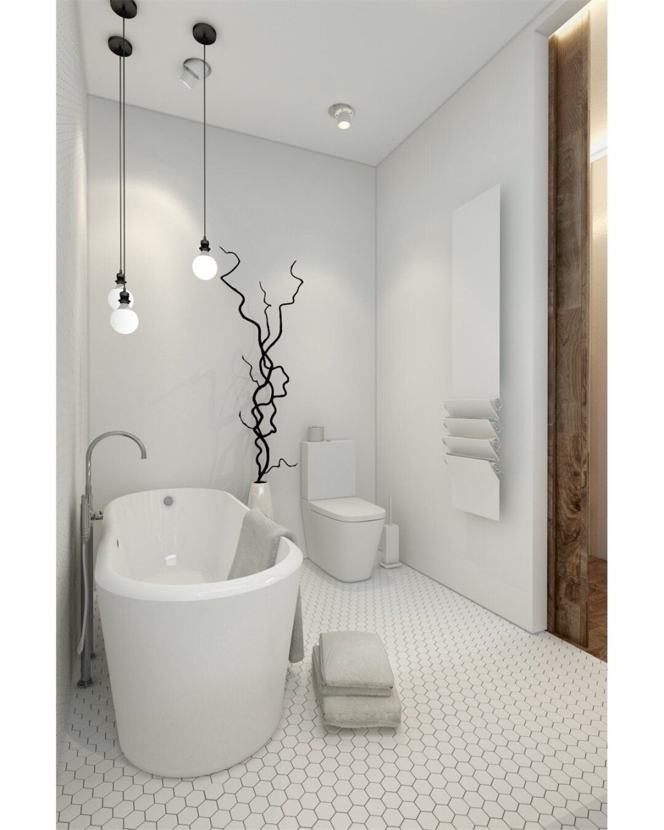 Ванная в белом цвете