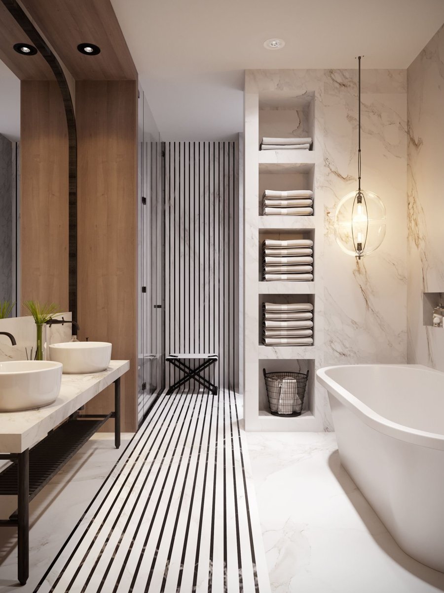 Ниши в интерьере ванной