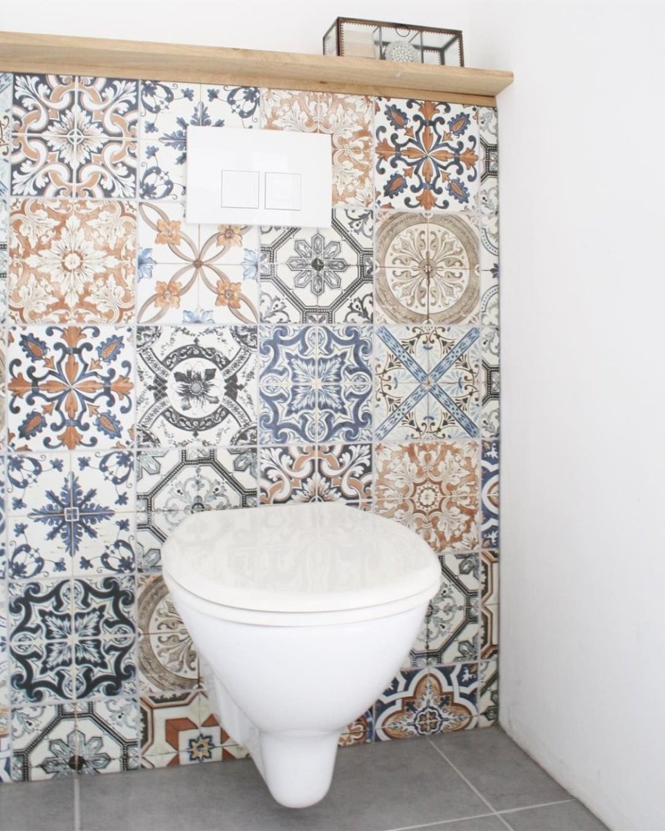 Плитка пэчворк в туалете