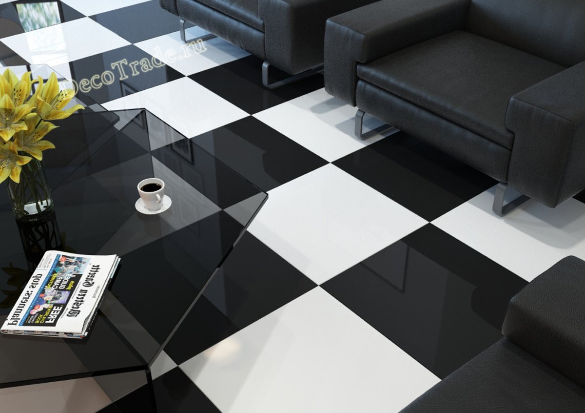 Керамогранит Corsa deco черный Моноколор