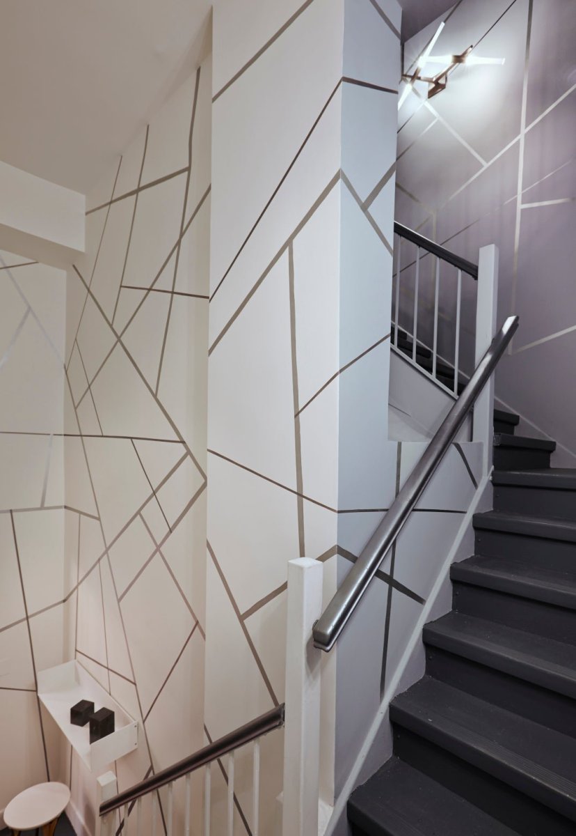 Стеновые панели в лестничном пролете