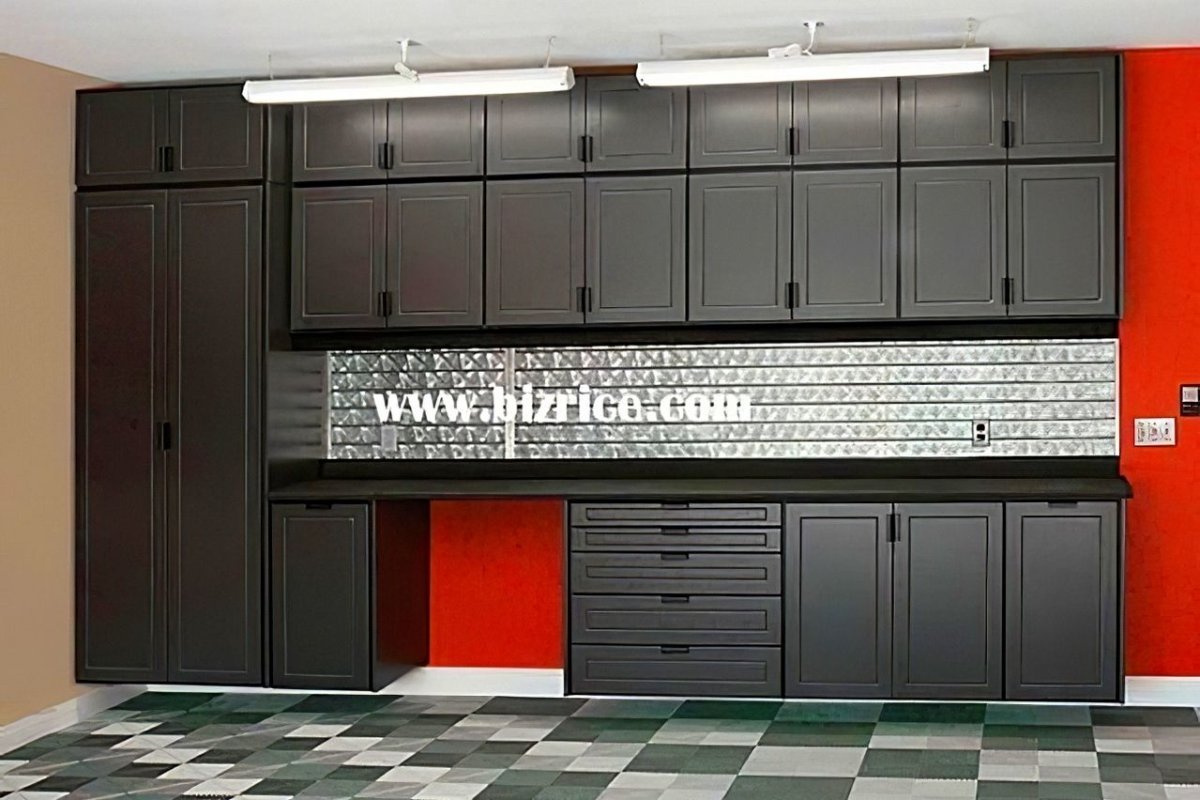 Шкаф в гараж графит
