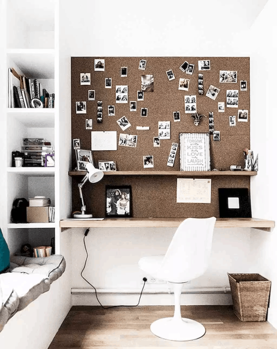 Пробковая доска в интерьере