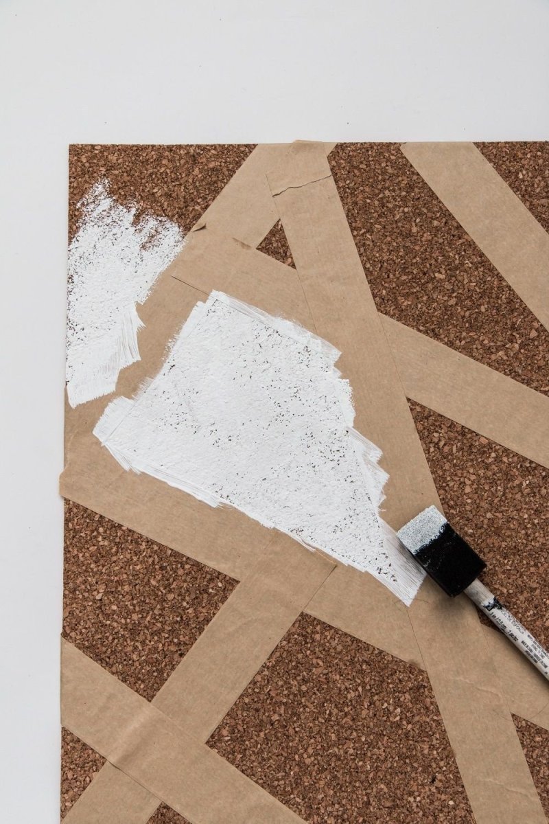 Стена из пробковой подложки