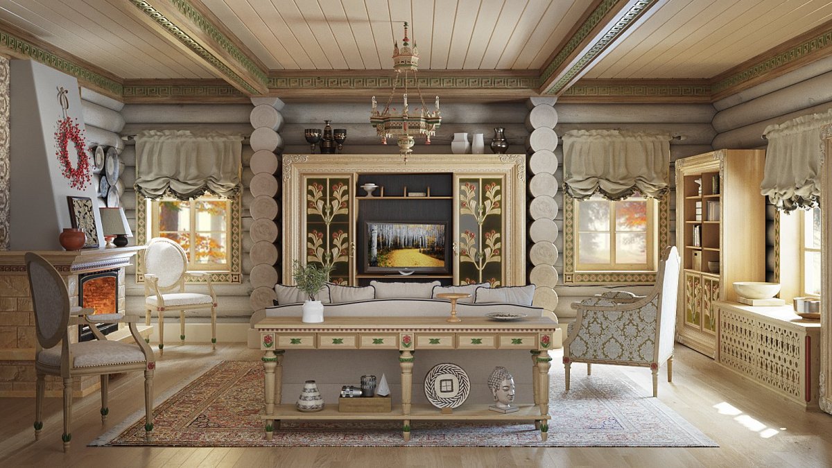 Стиль а ля рюс в интерьере