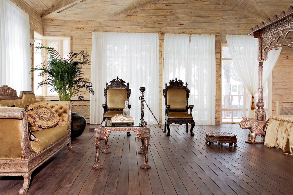 Интерьеры Бориса Дмитриева в стиле русская усадьба