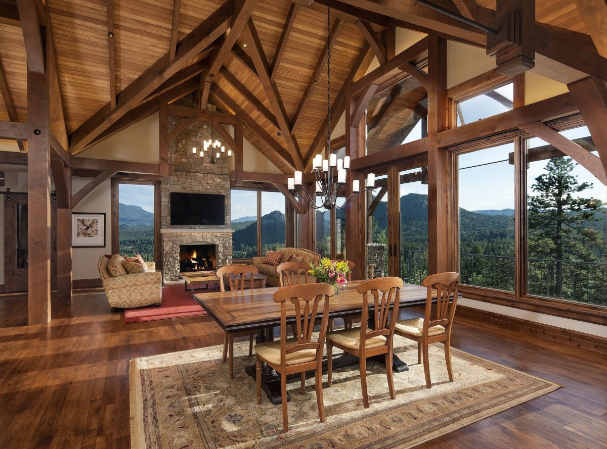 Тимбер фрейм интерьер