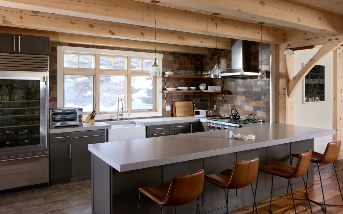 Интерьер кухни Тимбер фрейм